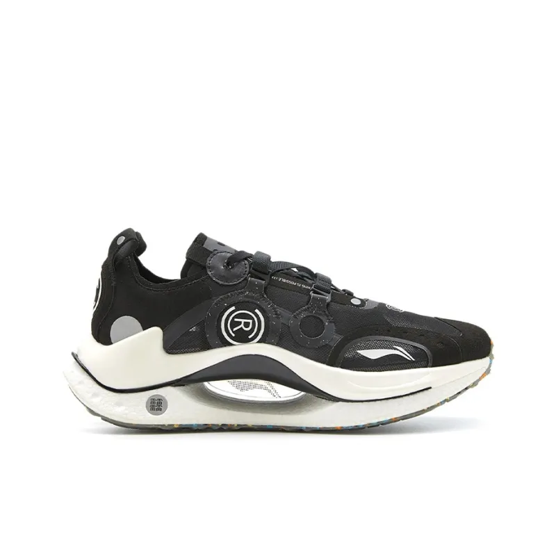 LiNing Jueying CRC Cushioning Anti Slip Wear Resistant Breathable Lightweight Rebound Low Top Running Shoes Men's Black-1