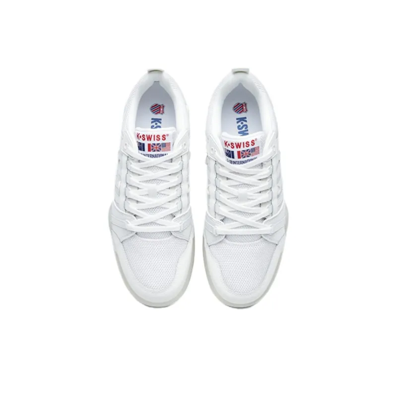 KSWISS Durable Breathable Low-Top Casual Shoes Unisex White Gray-3