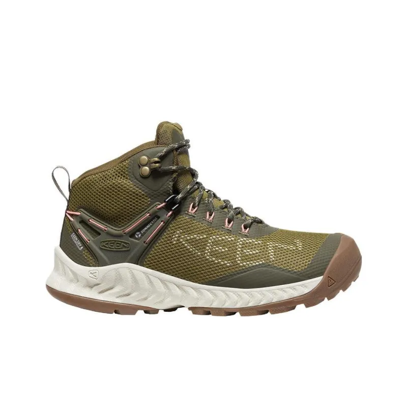 KEEN Nxis Evo WP Series Cushioning Anti-Slip And Wear-Resistant Mid-Top Outdoor Shoes Women's Green-1