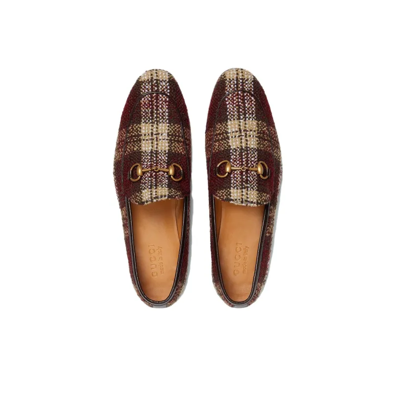 GUCCI Jordaan Loafers Men's Red Brown-3