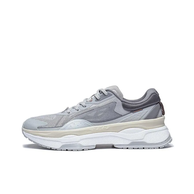 LiNing Exceed 7 Cushioning Anti Slip Wear Resistant Breathability Low Top Casual Shoes Men's Gray-0