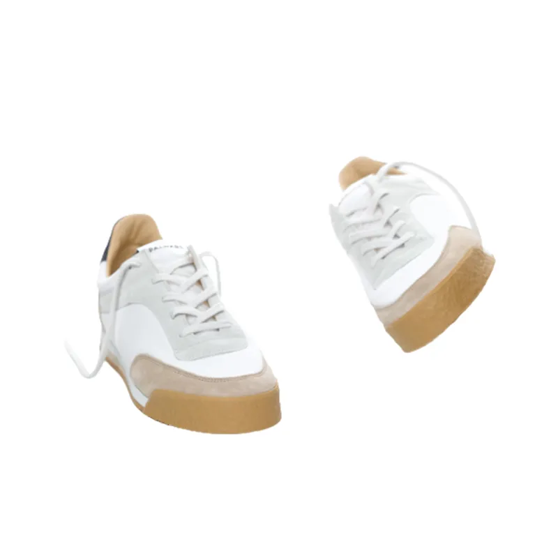 SPALWART Pitch Slip Resistant Low Top Casual Shoes Unisex White Gray-2