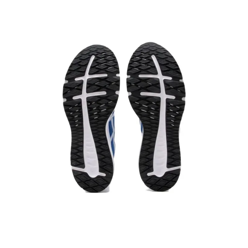 Asics Patriot 12 Wear-Resistant Breathable Slip-Resistant Low-Top Running Shoes Blue White-3