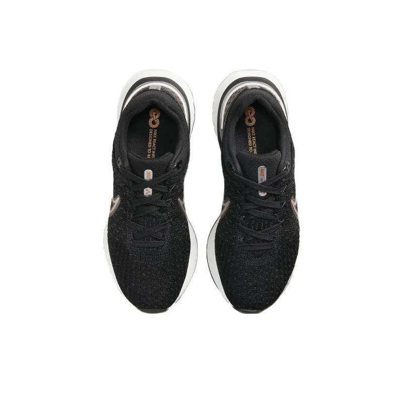 Nike React Infinity Run Flyknit 3 'Black Metallic Copper' Women's-3