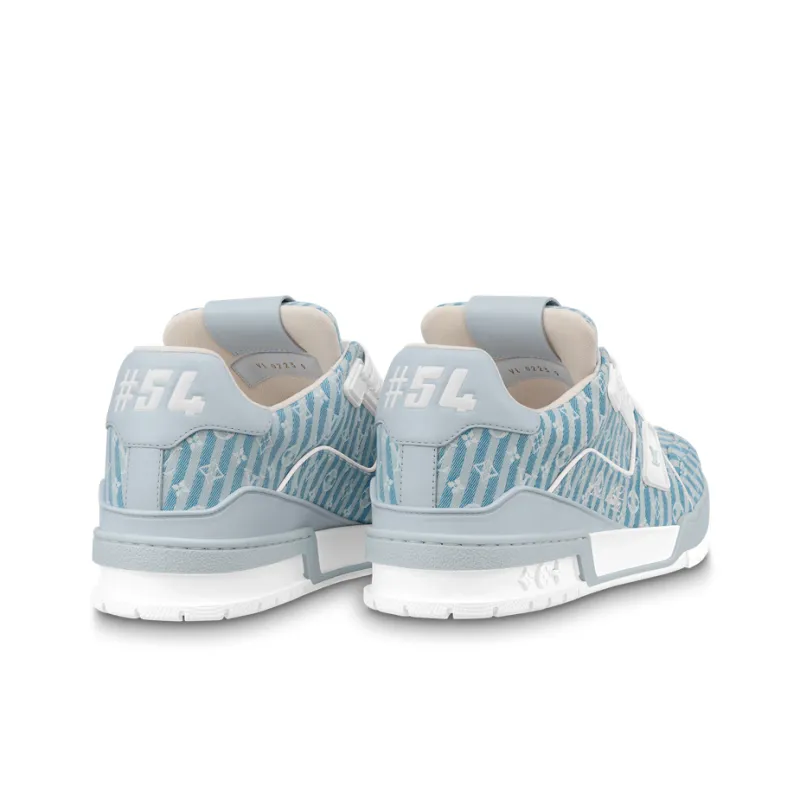 LOUIS VUITTON Lv Trainer Sneakers 'Blue Stripes With Monogram'-2