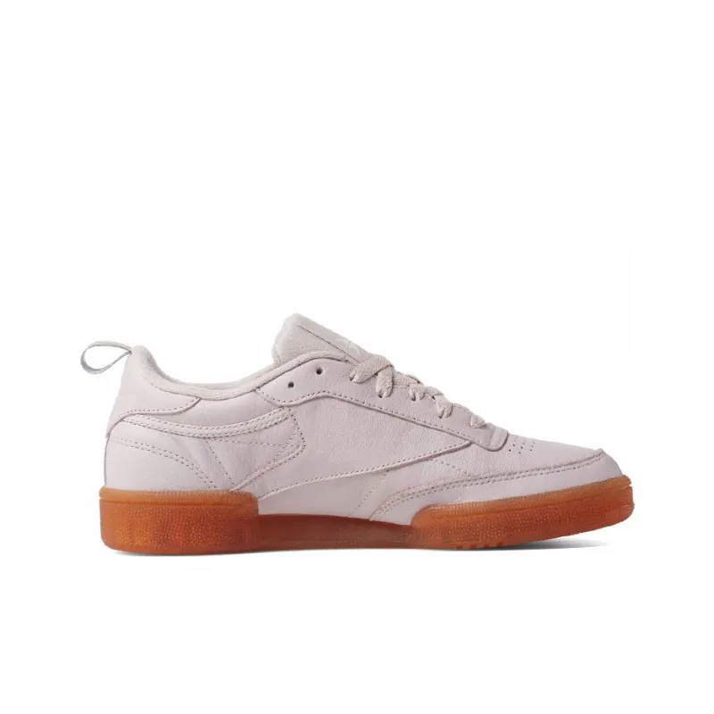 Reebok Club C 85 Anti-Slip Wear-Resistant Low-Top Skateboard Shoes Women's Pink Orange-1