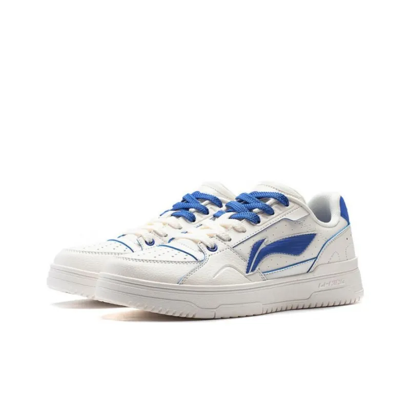 LiNing Tianji 2.0 Anti Slip Wear Resistant Low Top Skateboard Shoes Women's White Blue-2