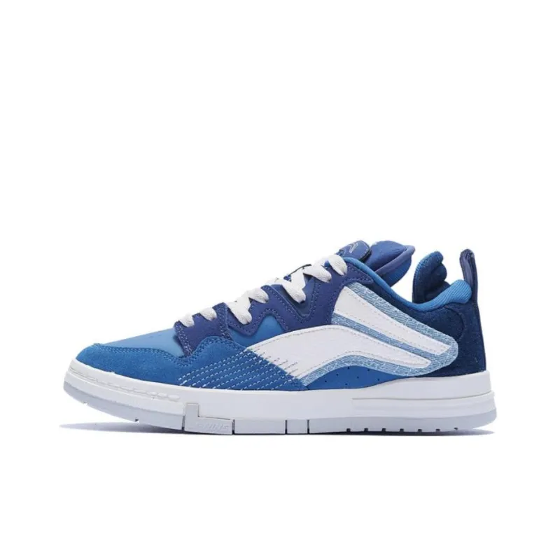 LiNing Wei Wu PRO Slip Resistant Shock Absorbers With Abrasion Resistant Properties Low Top Skateboard Shoes Men's Blue-0