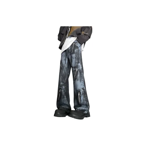 HEMC Jeans Unisex Black/Blue Dirty Pants