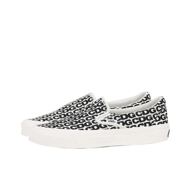 Vans Vault Slip On Lx Comme Des Garcons White Black-2
