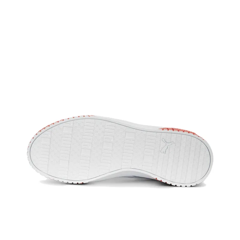 PUMA Carina 2.0 Anti Slip Wear Resistant Low Top Skateboard Shoes Women's White Pink-5