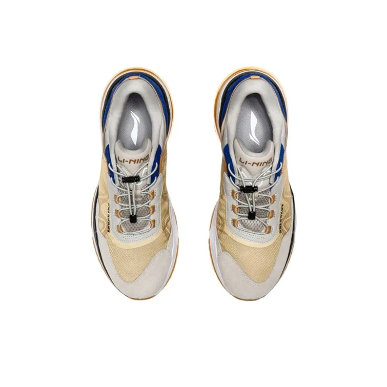 LiNing CF Anti Slip Wear Resistant Low Top Sports Casual Shoes Unisex Taupe-3