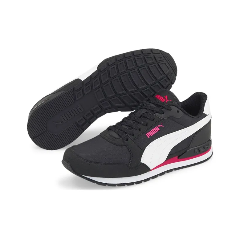 PUMA St Runner V3 Cushioning Anti Slip And Wear Resistant Low Top Training Running Shoes Women's Black Purple-4