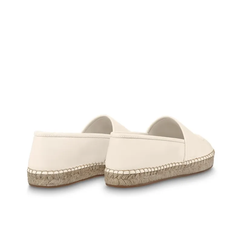 LOUIS VUITTON Starboard Flat Espadrille Shoes 'Beige With Logo' Women's-4