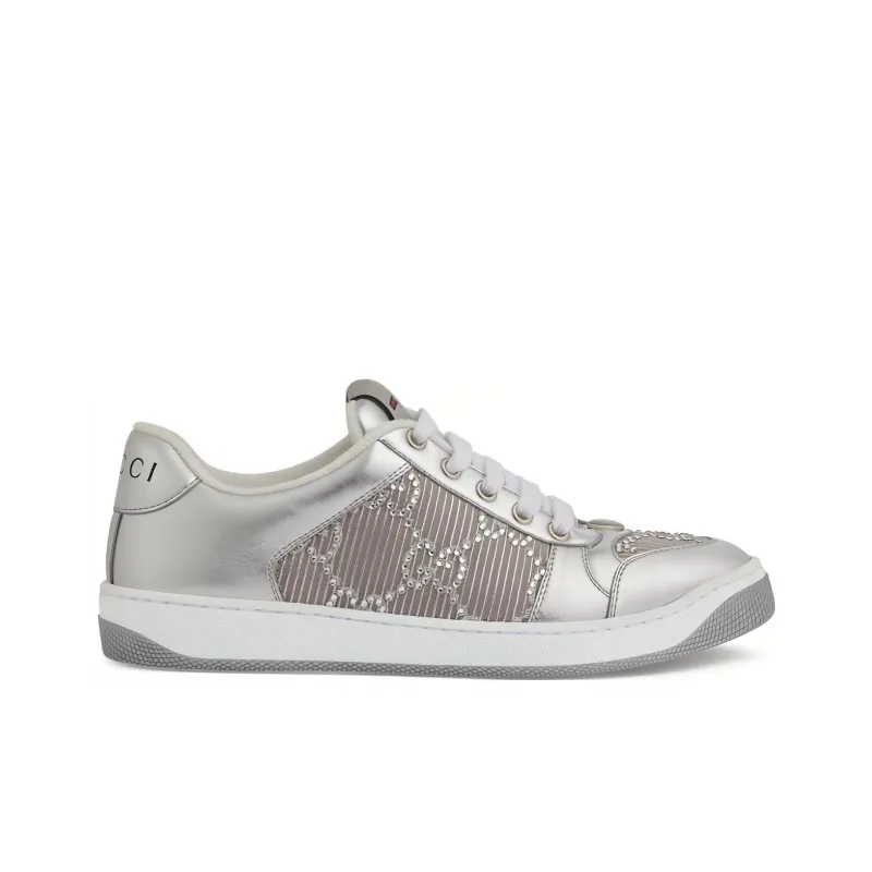 GUCCI Women's Screener 'GG Crystals Silver' Women's-1