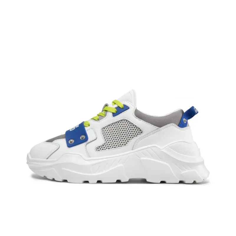 Versace Chunky Logo Sneaker 'White Blue Green'-0