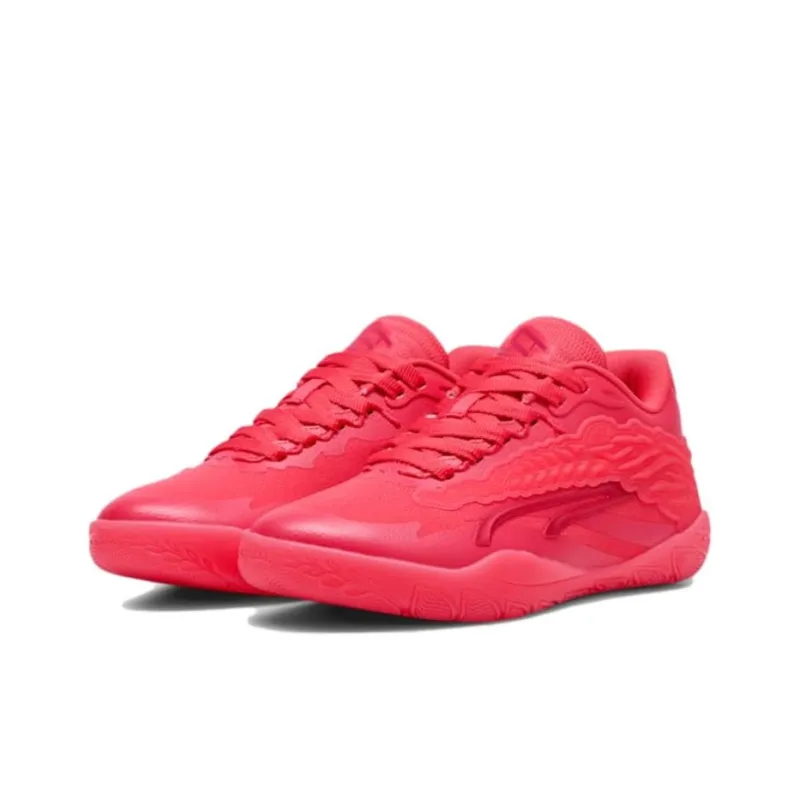 PUMA Stewie Shock Absorbers With Slip Resistant And Abrasion Resistant Properties Low Top Basketball Shoes Women's Red-2