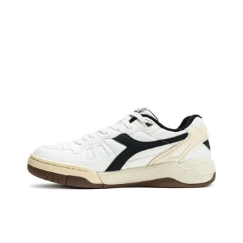 Diadora B.Action Slip Resistant Low Top Tennis Shoes Unisex White Black
