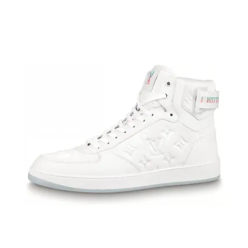 LOUIS VUITTON Rivoli Skateboard Shoes Men High-Top White