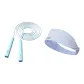 [Jump Rope Headwrap Sports Suit]Green Lemon+Light Blue