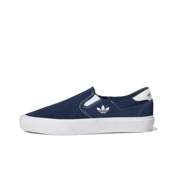 Adidas Originals COURT RALLYE SLIP Anti Slip Wear Resistant Low Top Skateboard Shoes Unisex Blue White