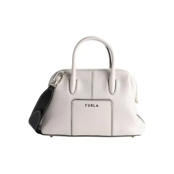 Furla Ninfa Genuine Leather One Shoulder Handbags Women's Ivory