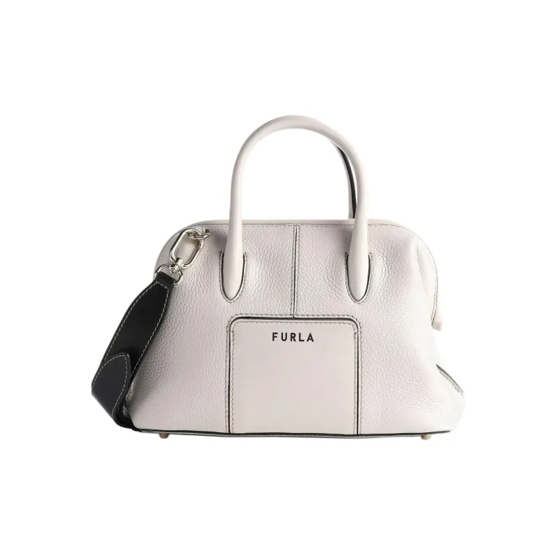 Furla Ninfa Genuine Leather One Shoulder Handbags Women's Ivory-0