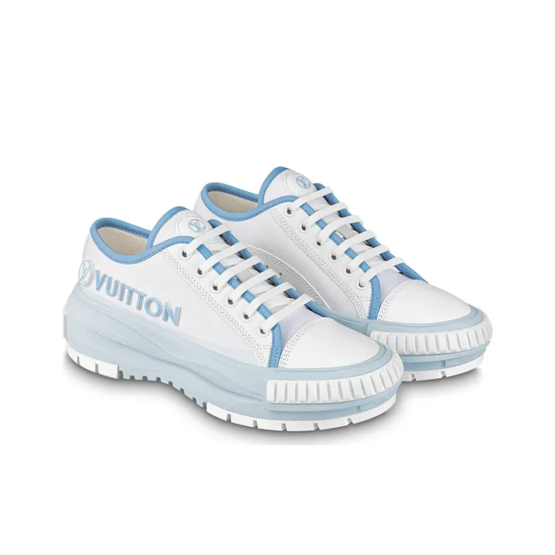LOUIS VUITTON Squad Sneakers 'White Blue' Women's-3
