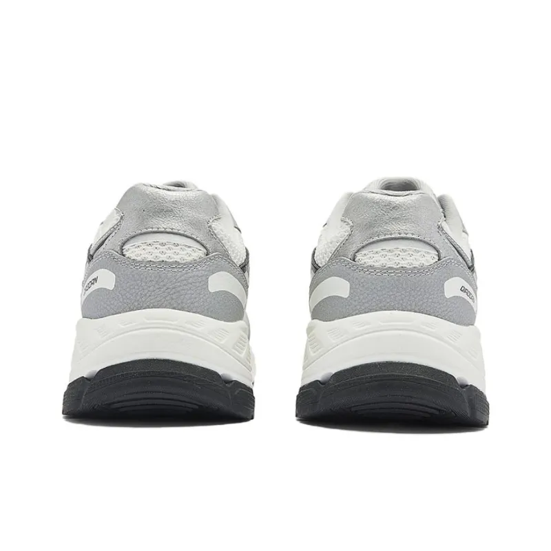 QIAODAN Anti Slip And Wear Resistant Breathable Low Top Casual Shoes Men's White Silver-2