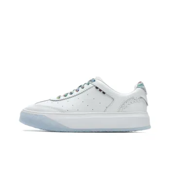 FILA OLIMPICA Anti Slip Wear Resistant Low Top Skateboard Shoes Women's White Blue