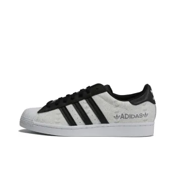 Superstar Adidas Originals 'Reflective Allover Logo   White Black'