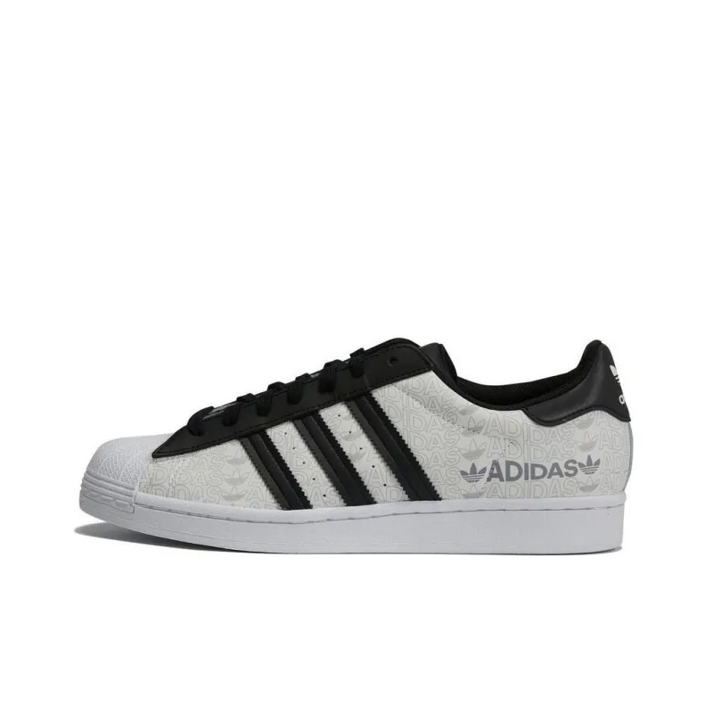 Adidas Superstar 'Reflective Allover Logo White Black'-0