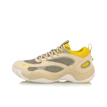 LiNing XinSheng Breathable Lightweight Low Top Vintage Basketball Shoes Men's Gray Yellow
