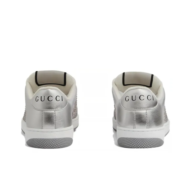 GUCCI Women's Screener 'GG Crystals Silver' Women's-4