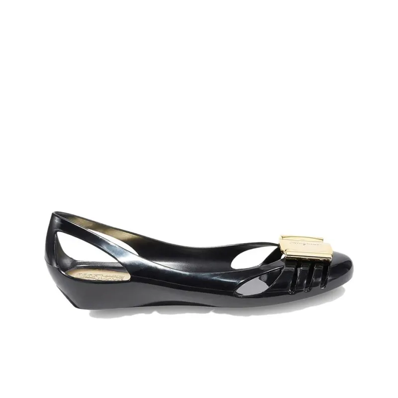 FERRAGAMO Jelly Casual Single Shoes Women's Black-1