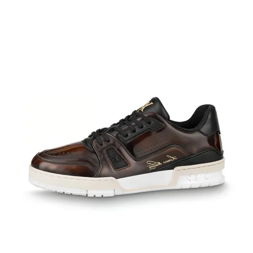 LOUIS VUITTON Trainer Skateboard Shoes Men's Brown Black