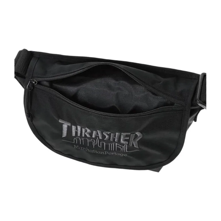 Manhattan Portage Nylon Messenger Bag Shoulder Bag Small Size Men's Black-5