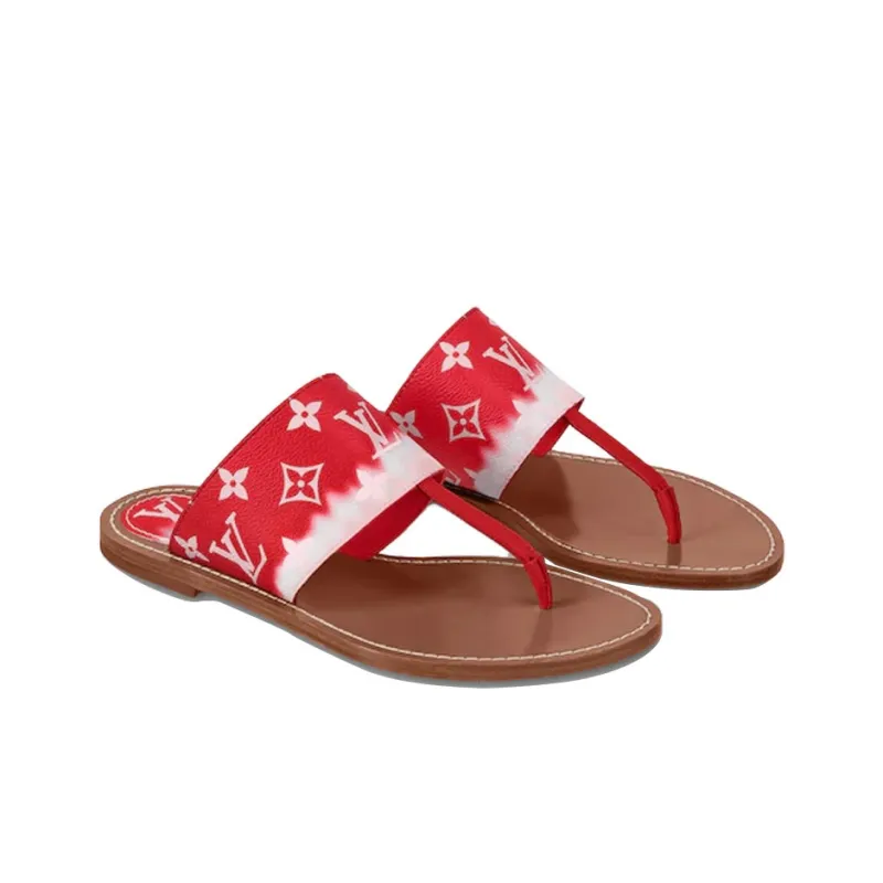 LOUIS VUITTON Palma Slides 'Red Monogram' Women's-2