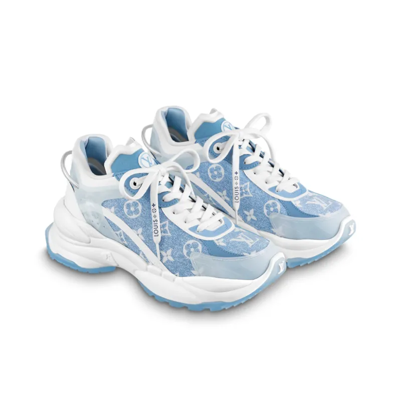 LOUIS VUITTON Run 55 Sneakers 'Blue Denim Monogram' Women's-2