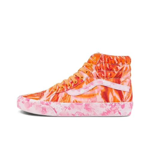 Vans SK8 Skateboard Shoes Unisex High-Top Red/Pink