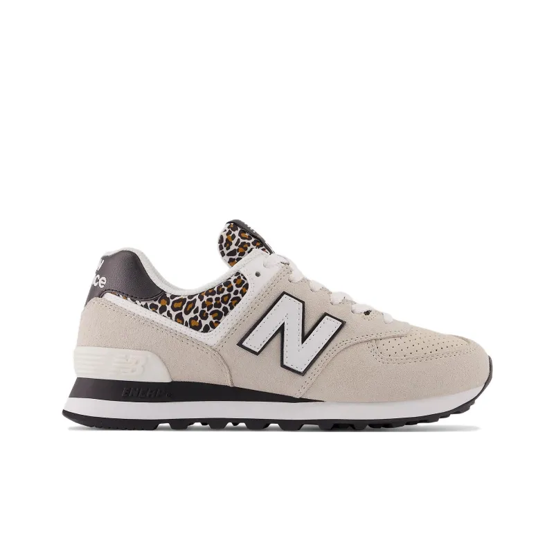 New Balance 574 Grey Black Leopard Print Women's-1