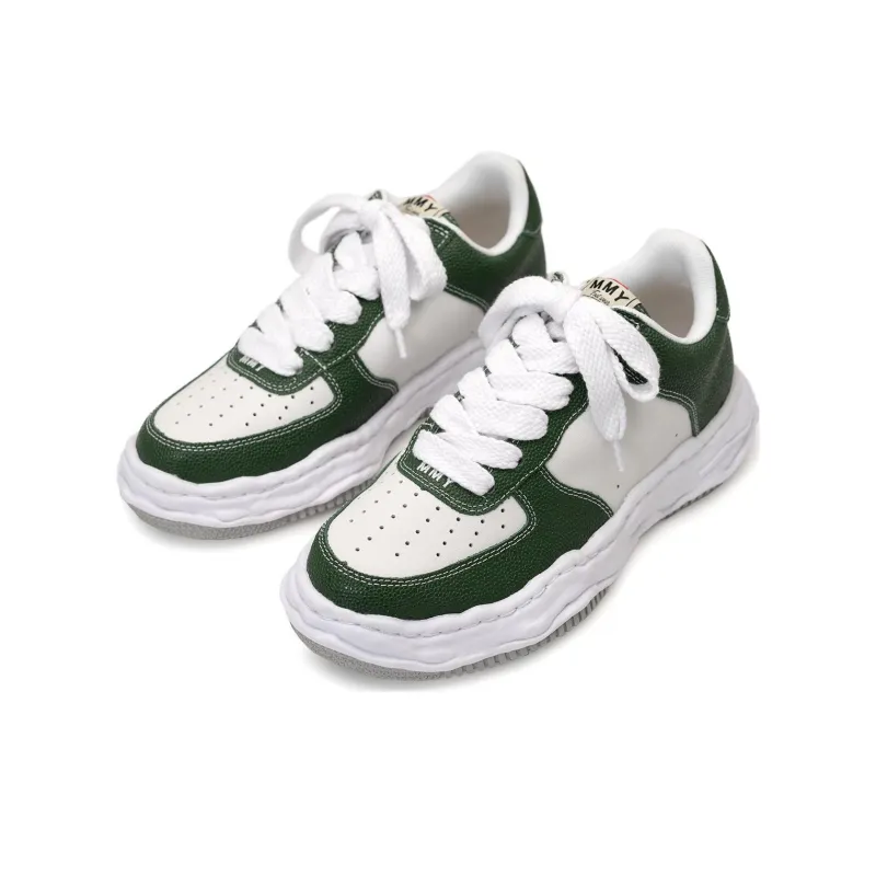 Maison MIHARA YASUHIRO Wayne Og Sole Embossed Leather Low Grey White-5