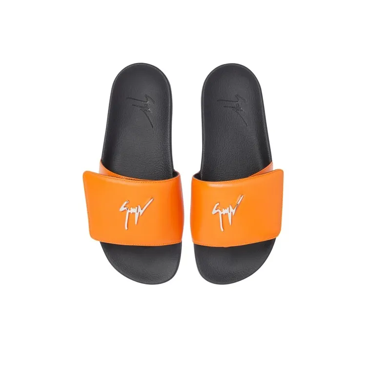 Giuseppe Zanotti/GZ Brett Slip Resistant Slide Slippers Men's Orange-3