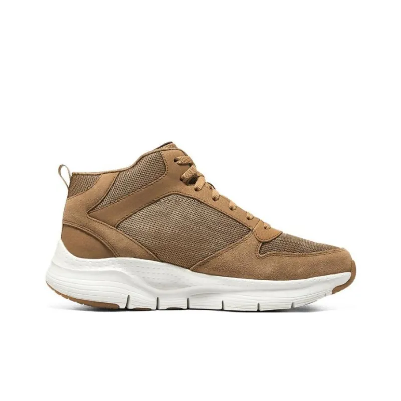 Skechers Arch Fit Wear-Resistant Warm Slip-Resistant High-Top Sports Casual Shoes Brown-1