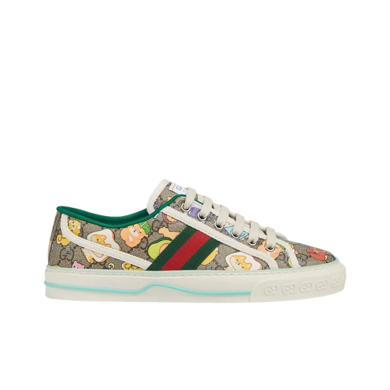 Pikarar x GUCCI Tennis 1977 Stylish Skateboarding Shoes Women's Ebony-1