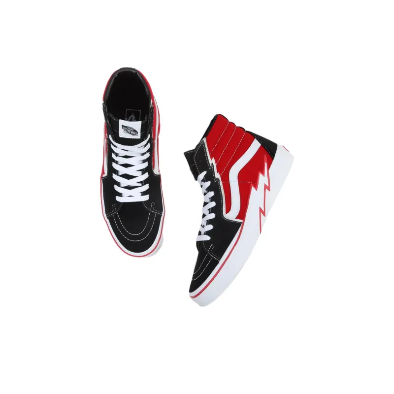 Sk8 Vans Hi 'Bolt Black Red'-3