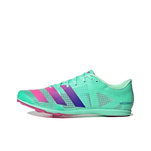 Adidas Distancestar Running Shoes Men Low-Top Mint Green/Purple/Purple Red