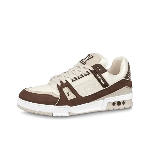 LOUIS VUITTON Trainer Skateboard Shoes Unisex Low-Top Brown/White