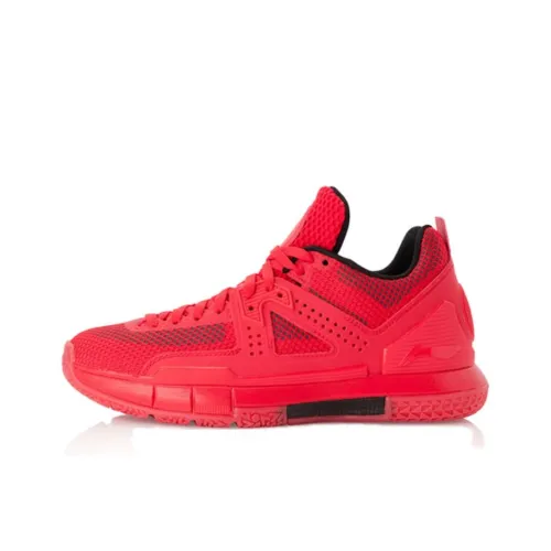 LiNing WOW 5 Non slip Lightweight Low Top Basketball Shoes Men's Red