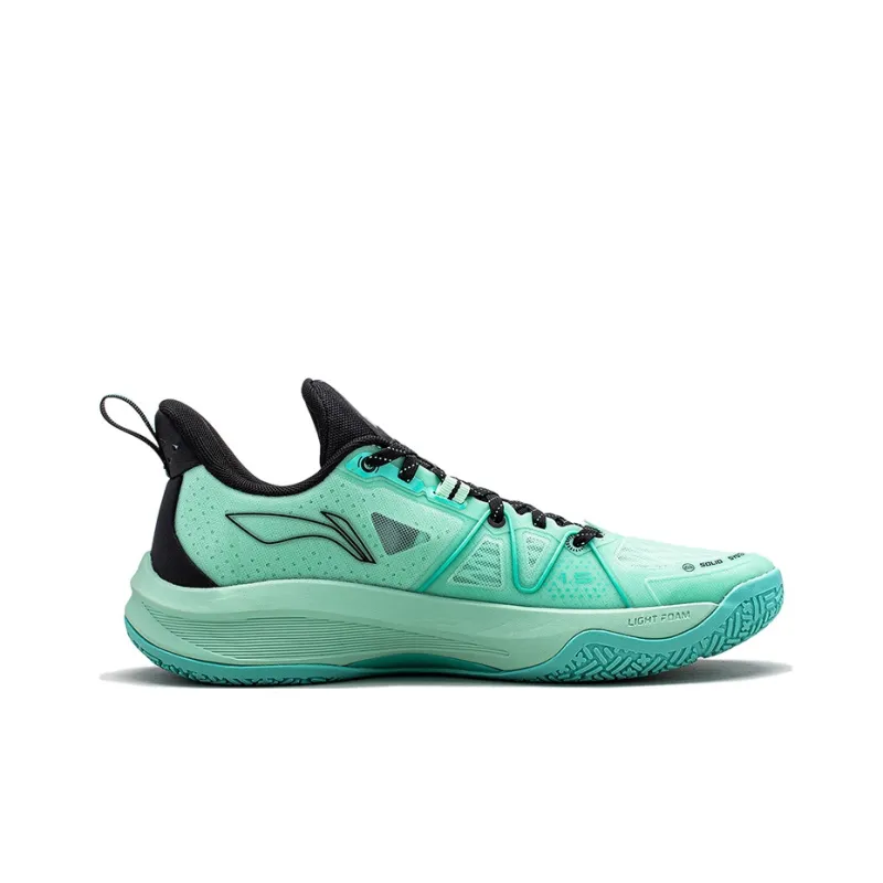 LiNing Speed 1.5 Cushioning, Abrasion Resistant, And Resilient Properties Low Top Basketball Shoes Men's Green Black-1